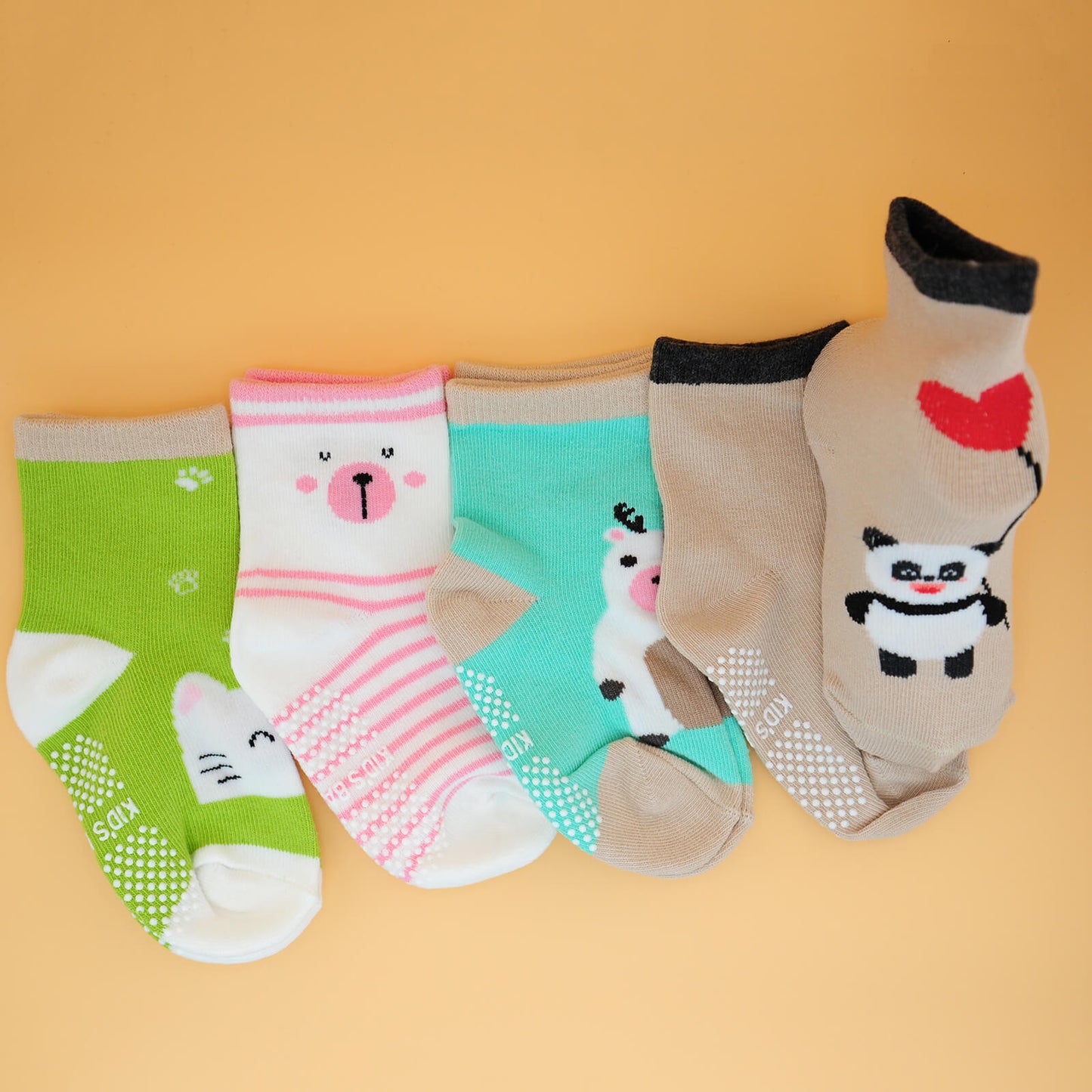 4 Paar anti-rutsch Flitzer-Socken