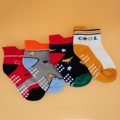 4 Paar anti-rutsch Sommer-Socken