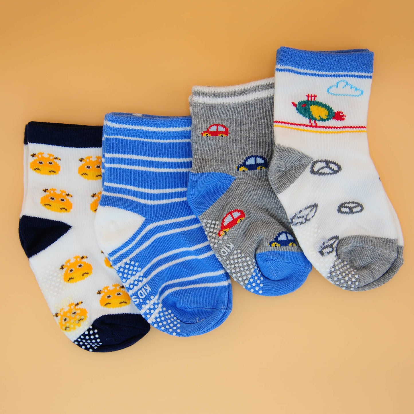 4 Paar anti-rutsch Flitzer-Socken