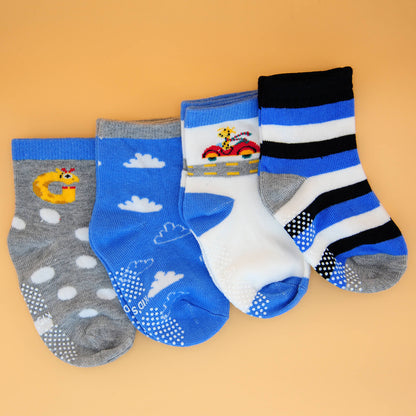 4 Paar anti-rutsch Flitzer-Socken