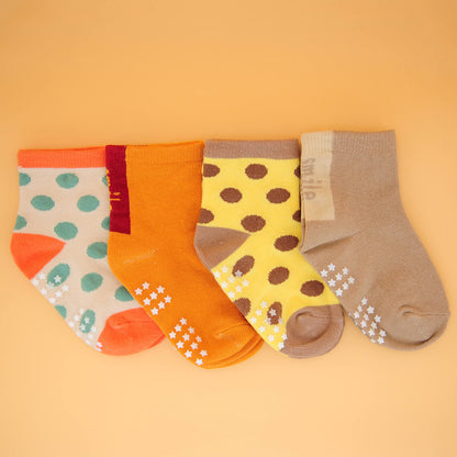 4 Paar anti-rutsch Flitzer-Socken