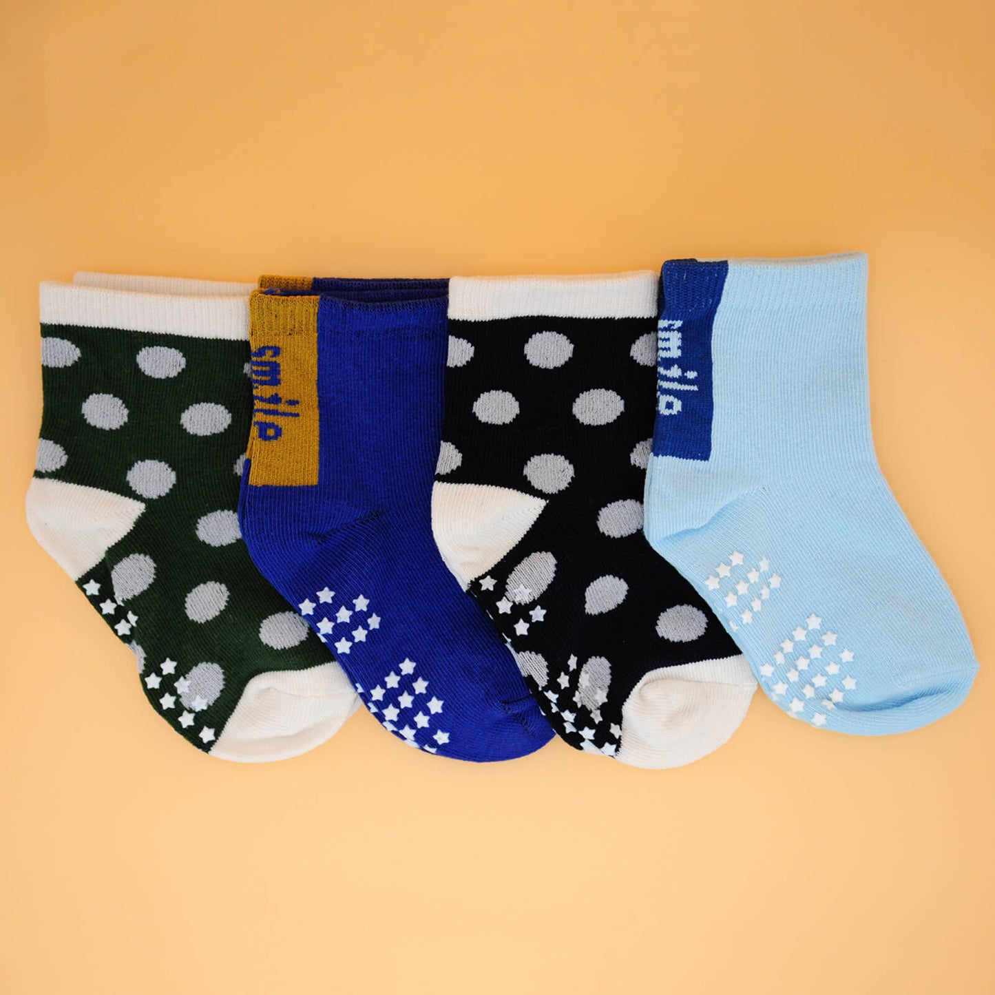 4 Paar anti-rutsch Flitzer-Socken