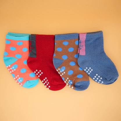 4 Paar anti-rutsch Flitzer-Socken